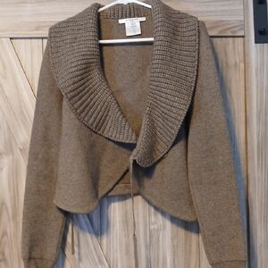 GIVENCHY Taupe Open Front Cardigan